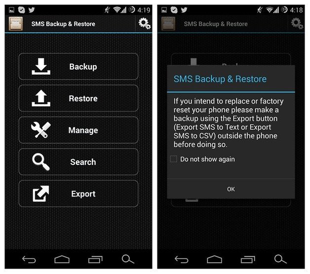 AndroidPIT SMS Backup 1