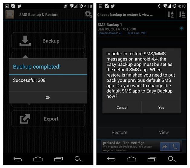 AndroidPIT SMS Backup 3