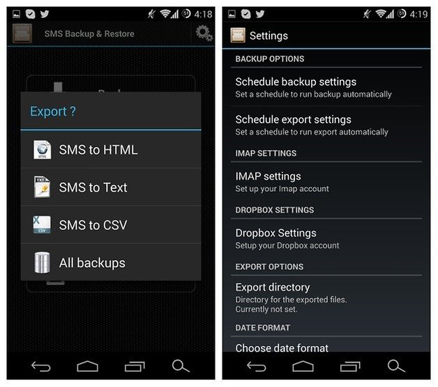 AndroidPIT SMS Backup 4