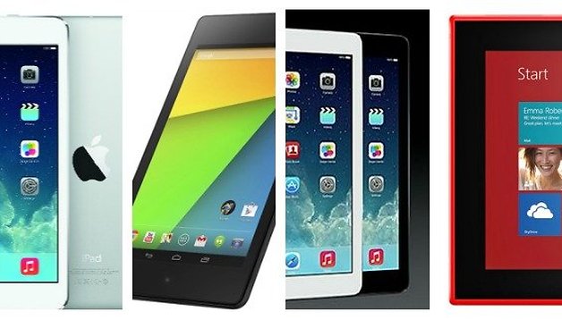 Comparatif : iPad Mini, iPad Air, Google Nexus 7 et Nokia Lumia 2520