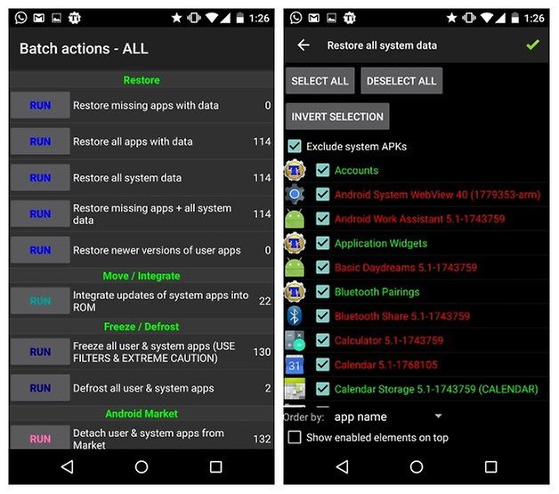 AndroidPIT Titanium Backup restore all system data