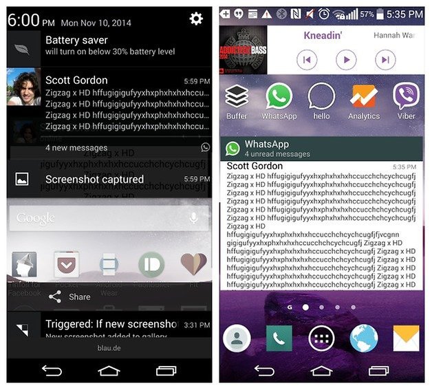 AndroidPIT WhatsApp blue проверяет виджет уведомлений