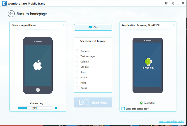 android to iphone transfer