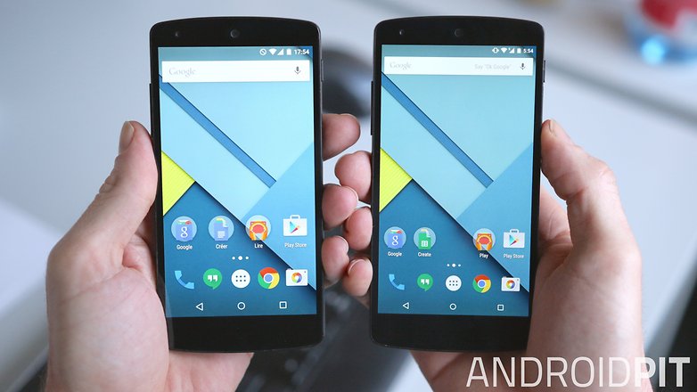 AndroidPIT сравнение экранов Google Nexus 5
