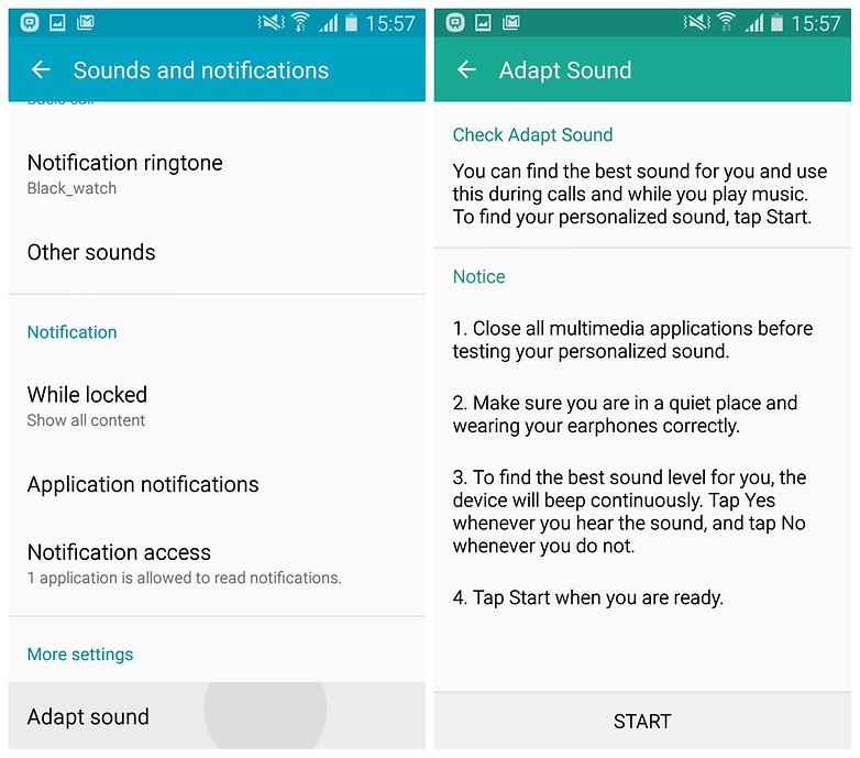 AndroidPIT Galaxy S4 Lollipop adapt sound