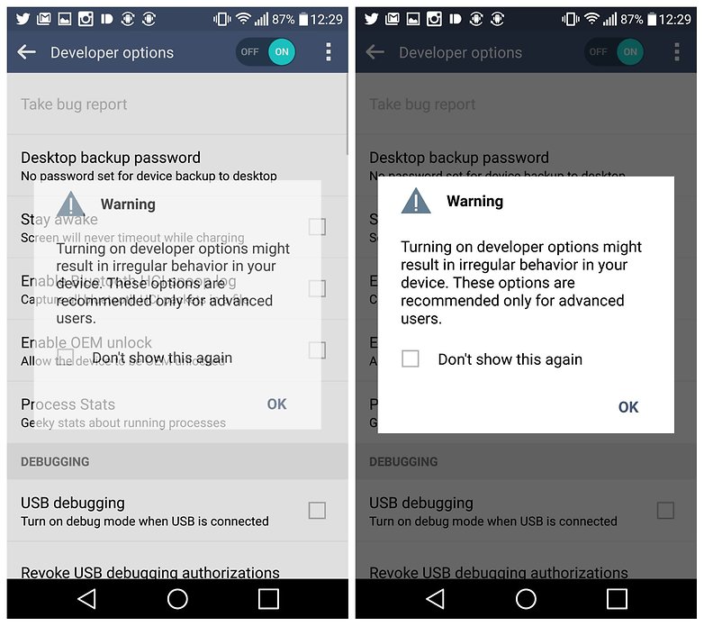 AndroidPIT LG G4 Developer Options window animation scale