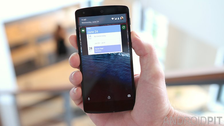 AndroidPIT Nexus 5 Lollipop lock screen widget