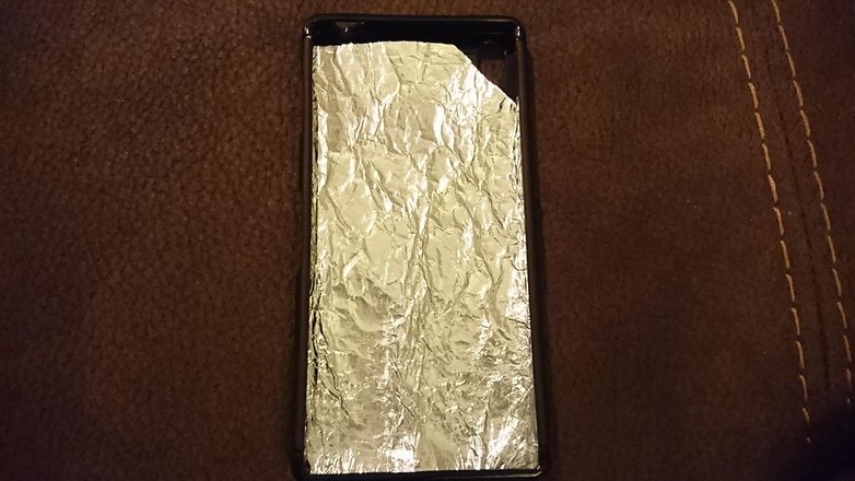AndroidPIT Sony Xperia Z3 plus foil fix