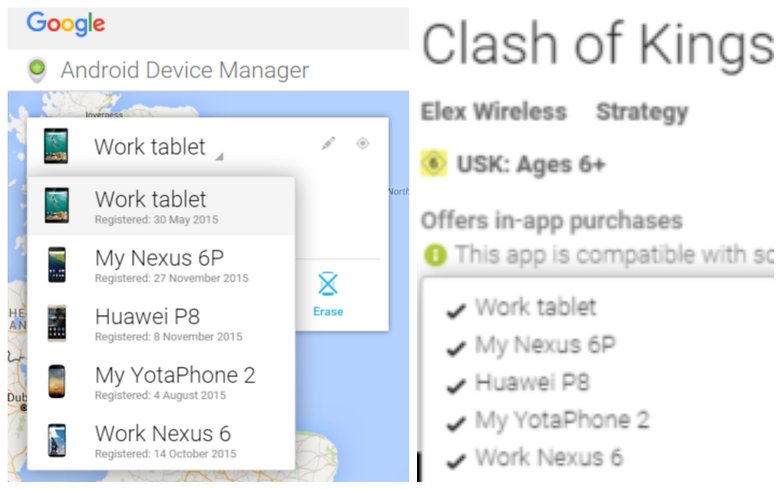 AndroidPIT ADM device list Google Play device compatibility