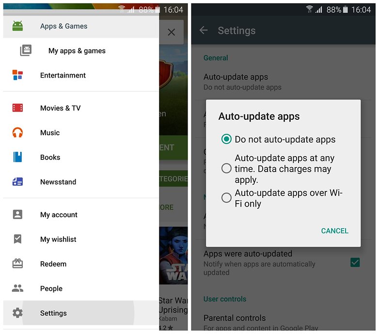 AndroidPIT Google Play settings auto update apps never