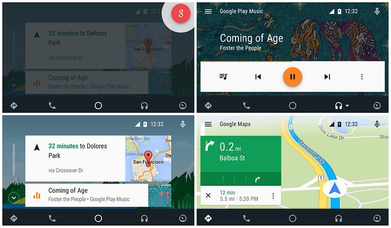 Android Auto app collage