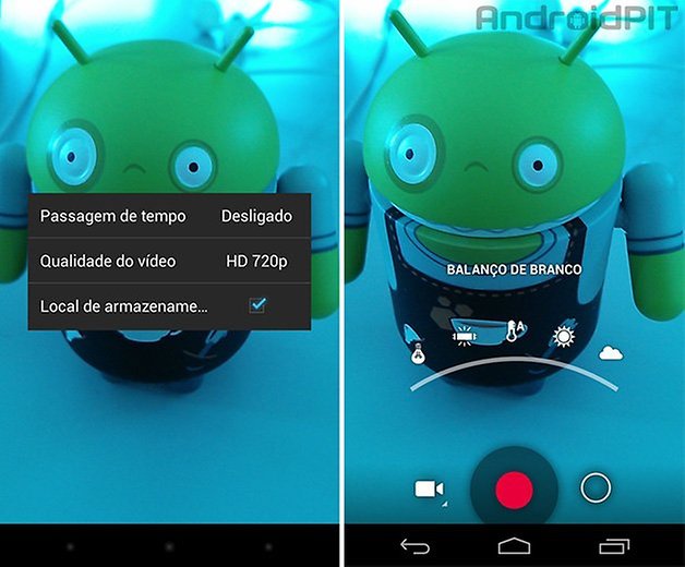 Camera stock Android Nexus 4 gravar videos