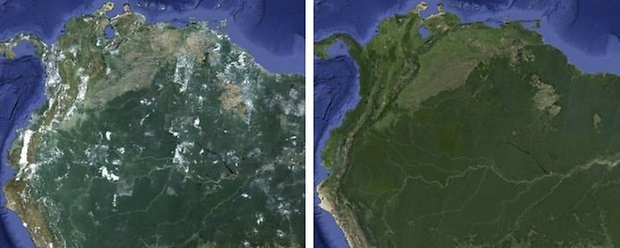 Google earth brazil cloudless
