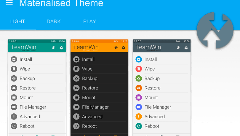 TWRP ganhou novos temas com Material Design