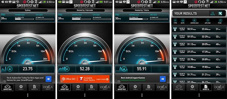 4g Speedtest Android HTC One