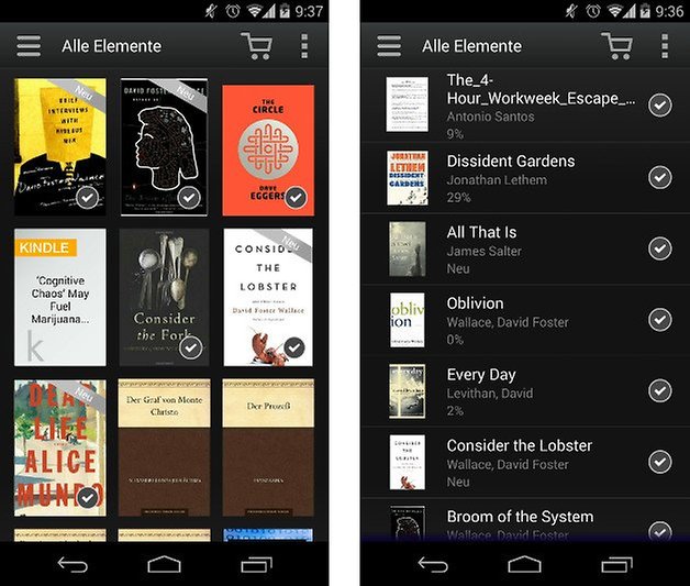 amazon kindle app sammlungen screenshot 03