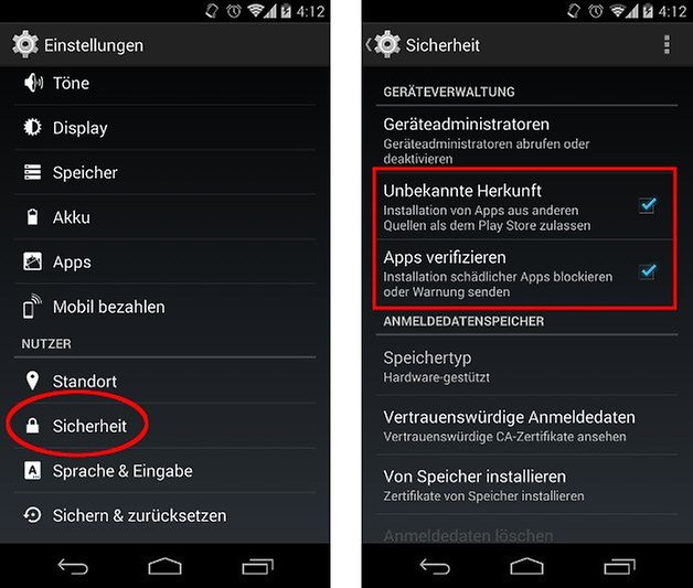 anleitung apk installieren sicherheit screenshot