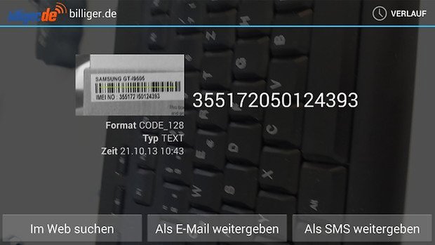 app billiger de screenshot barcode scanner