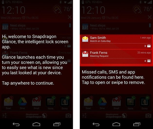 app snapdragon glance screenshot 01