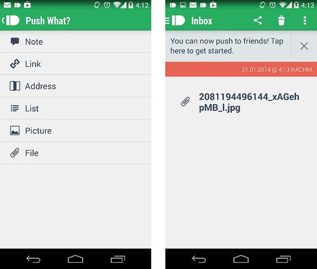 apps design pushbullet screenshot