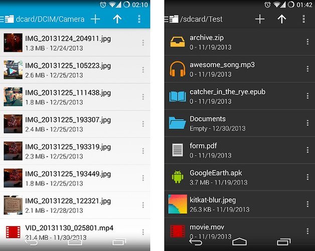 apps design sliding explorer screenshot
