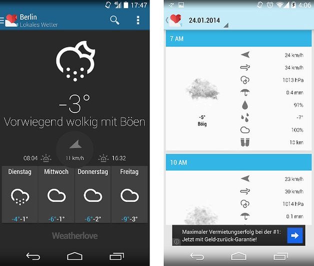 apps design weatherlove screenshot