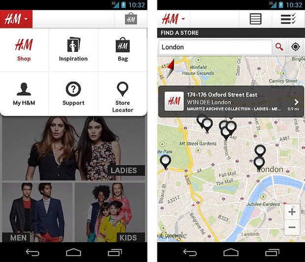 hm shopping app screenshot