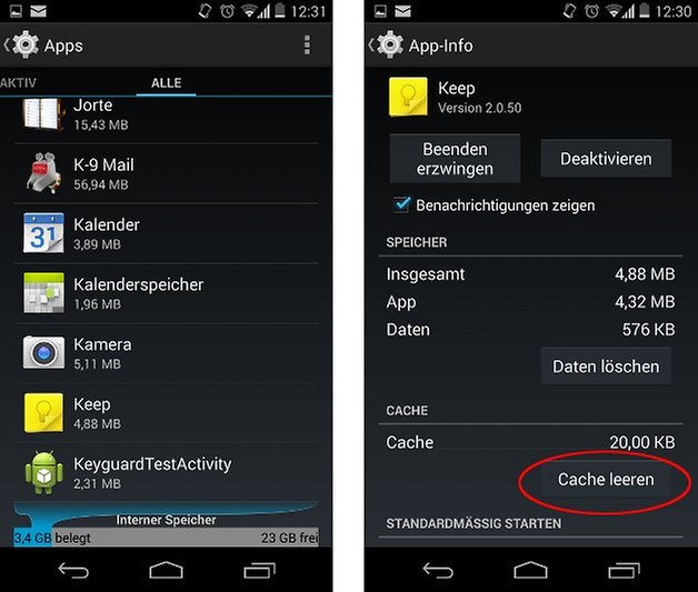 kitkat bug teilen screenshot 03