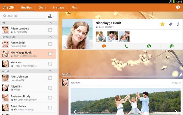samsung chaton messenger screenshot