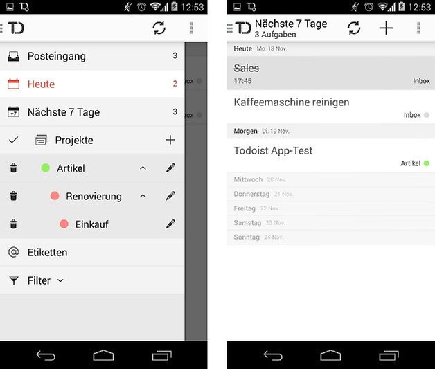 todoist app seitenmenue screenshot 05