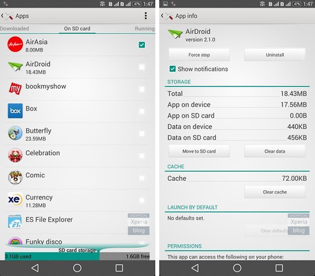 Apps to SD Card on Xperia