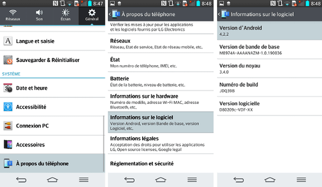 connaitre numero version android