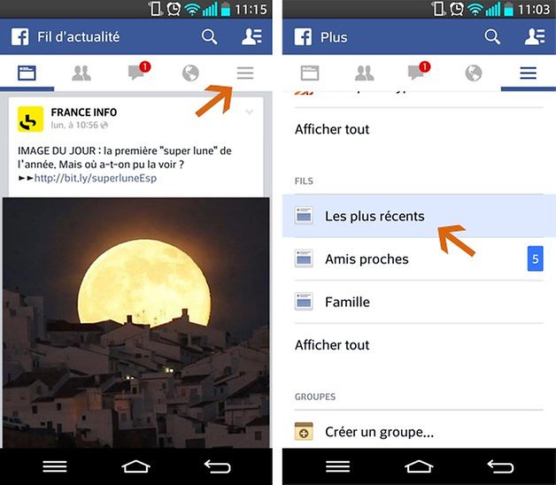 facebook recents fr