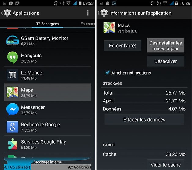 googlemaps batterie 4