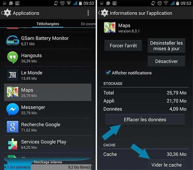 googlemaps batterie