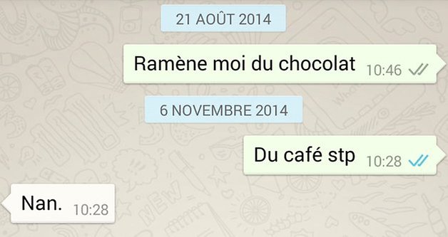 whatsapp bleu