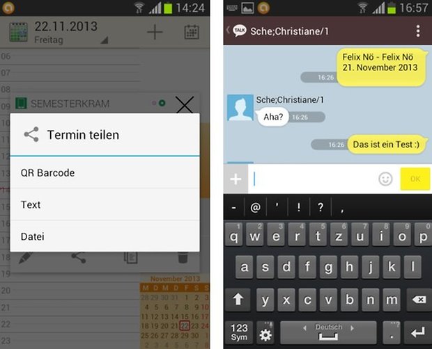 acalendar Terminfenster Termineverschicken