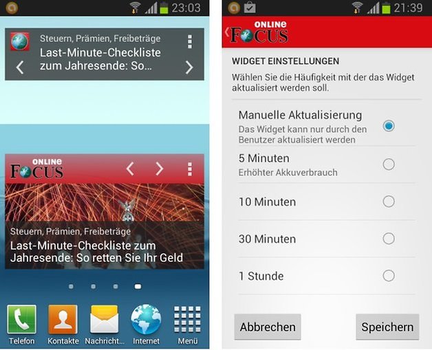 focus widgets