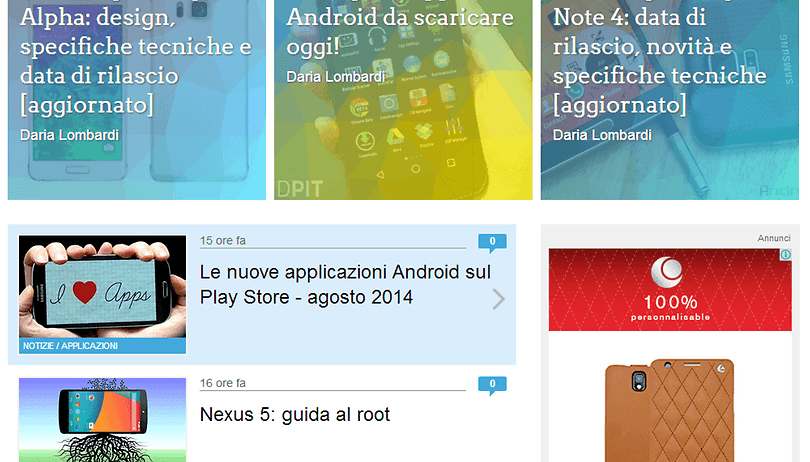 AndroidPIT: il nuovo web design