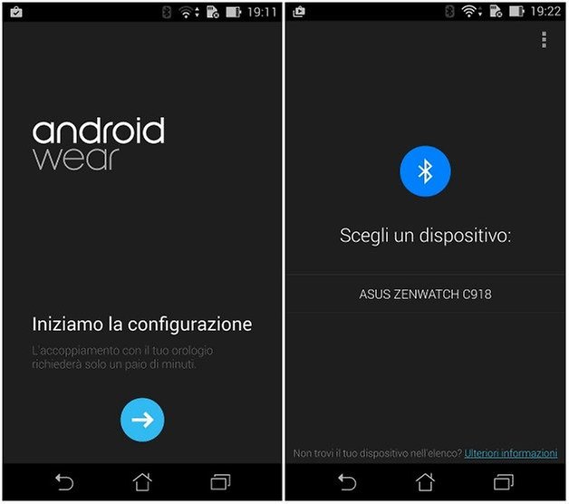 Asus zenwatch configurazione