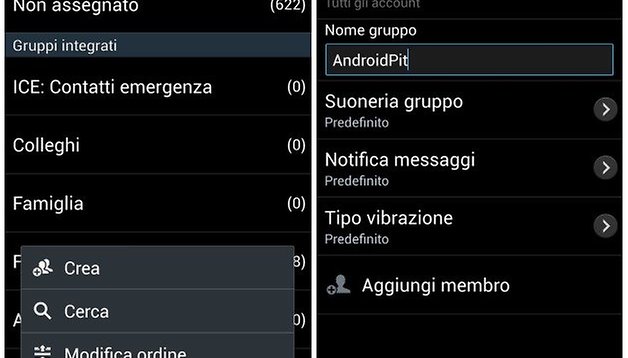 Come gestitre i gruppi di contatti con il Samsung Galaxy S4