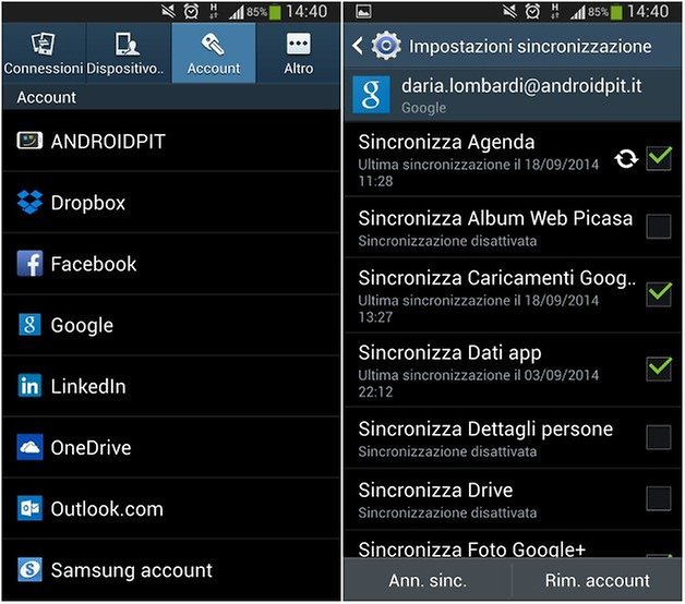account google iphone