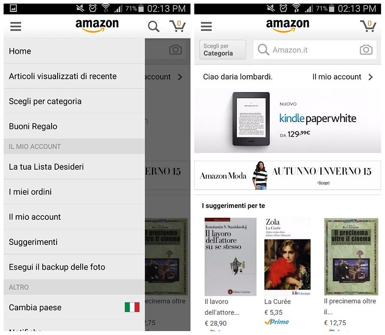 amazon app ITA