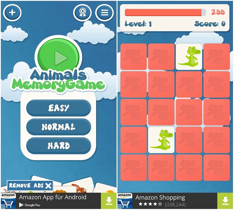 animal memory game