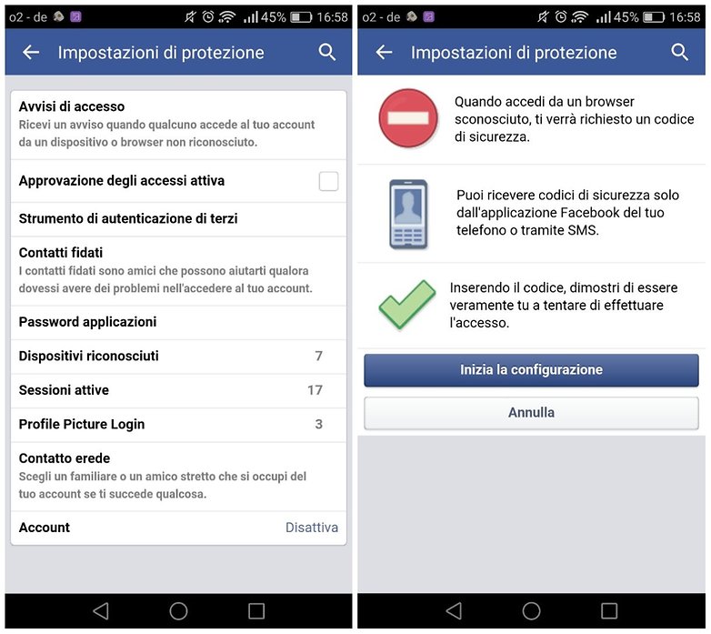approvazione accesso fb