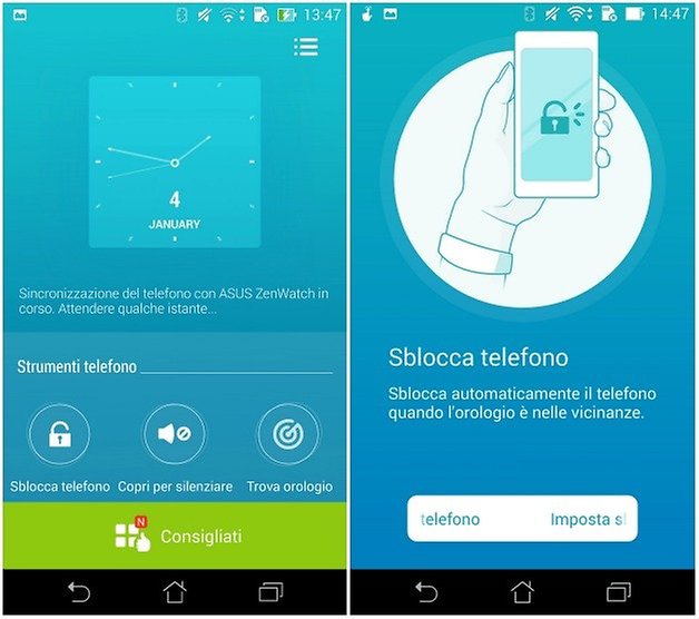 asus zenwatch manager blocco