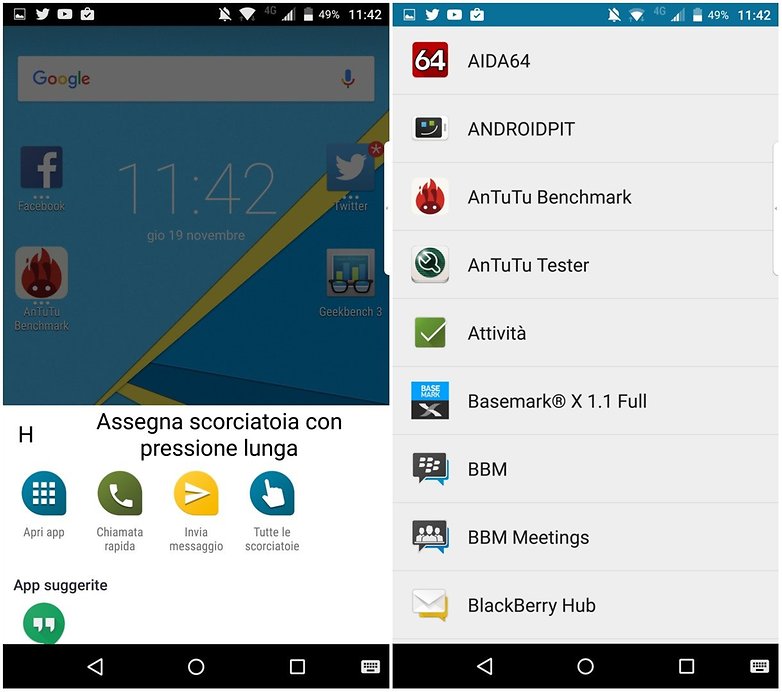 blackberry priv scorciatoie