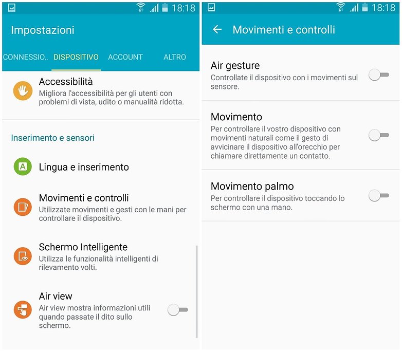 controlli tramite gesti s4