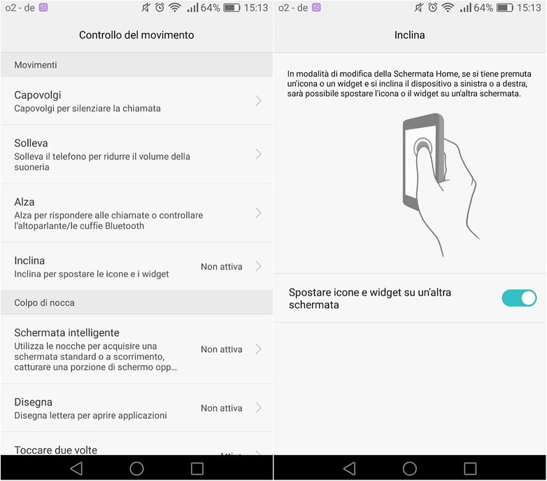 controllo movimento honor 7