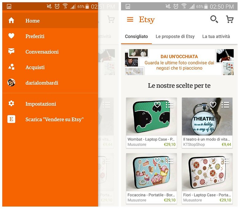 etsy app ita